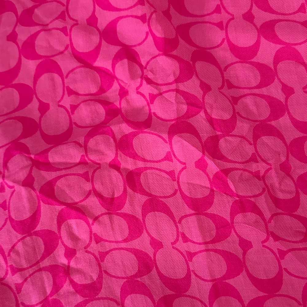 Coach Signature Pink Scarf.